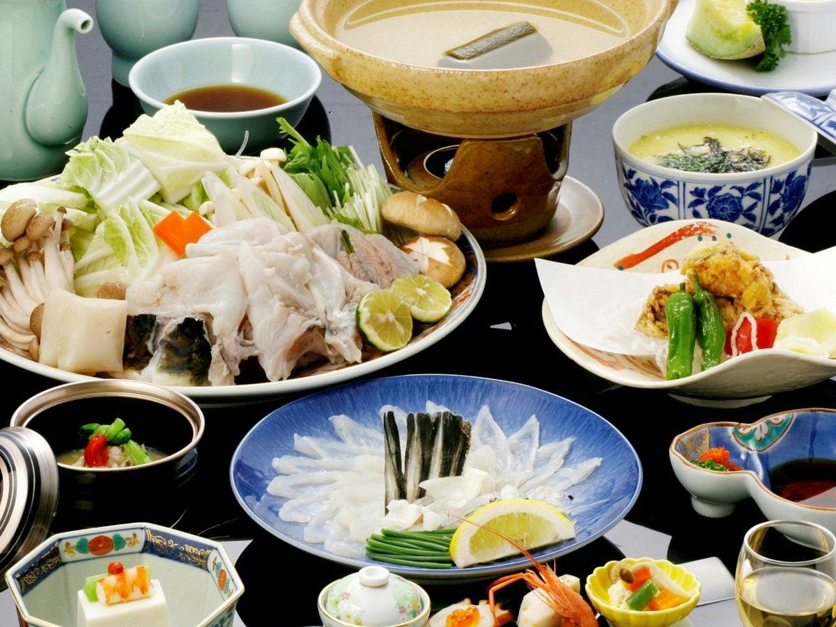 【本ふく会席＜雪景色＞】本場、山口で食すふくコース。こだわりのふく刺し、ちり、唐揚げ、特選グルメ