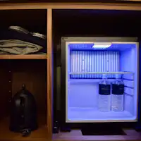 ■スリッパ、パジャマ、ケトル、冷蔵庫