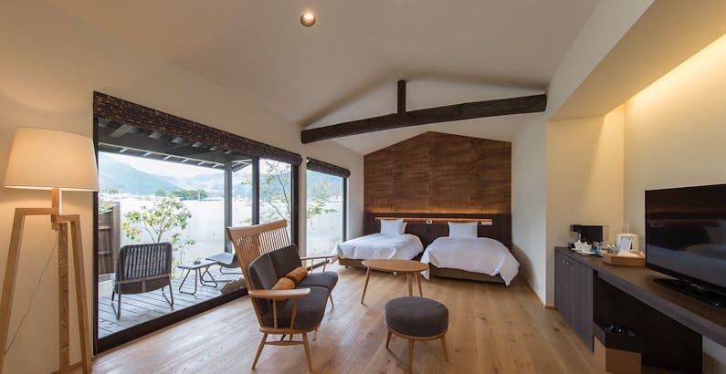 由布院六花 六花スタンダード 旬の食材を愉しむ和洋創作会席プランプラン お部屋 壱番 リビング ベッドルーム 半露天風呂付離れ 一休 Com 由布院六花 六花スタンダード 旬の食材を愉しむ和洋創作会席プランプラン お部屋 壱番 リビング ベッドルーム 半露天風呂付離れ 一休 Com