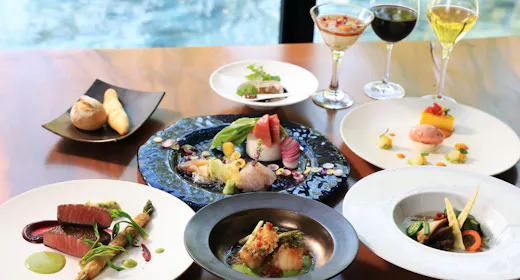 【夕朝食付】ミシュランキーホテル記念ディナーコースとご朝食<アペロタイムや季節のアフタヌーンティ付>