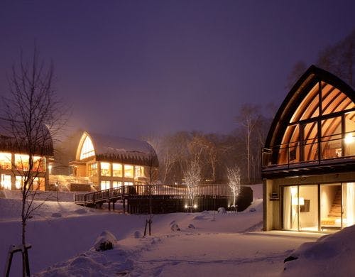 ヴィラの冬景色