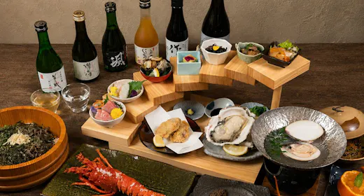 夕食は17:00から「別亭まとや」牡蠣尽くし会席料理 × 三重の銘酒ペアリングプラン 夕朝食付き
