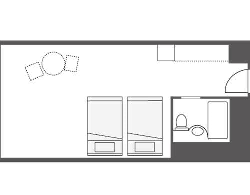 スーペリアツイン　ユニットバス　33平米