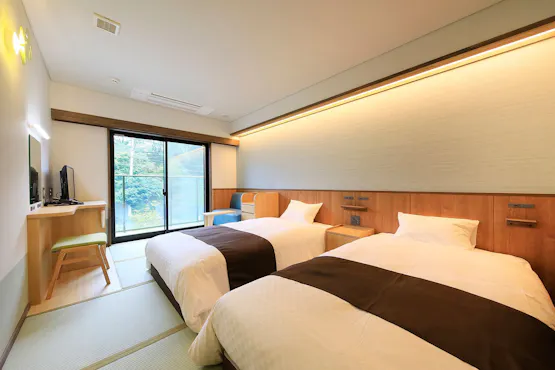 Kamar Twin Gaya Jepang Modern