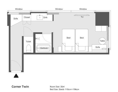 ＜スタンダードフロア＞コーナーツイン