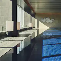 สระว่ายน้ำในร่มพร้อมน้ำอุ่น ชั้น 9