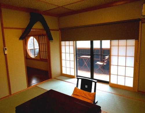 花の参番客室　ウッドデッキ