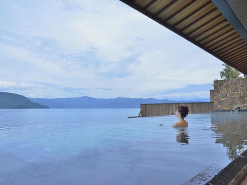 【露天風呂】洞爺湖と一体感を愉しみに