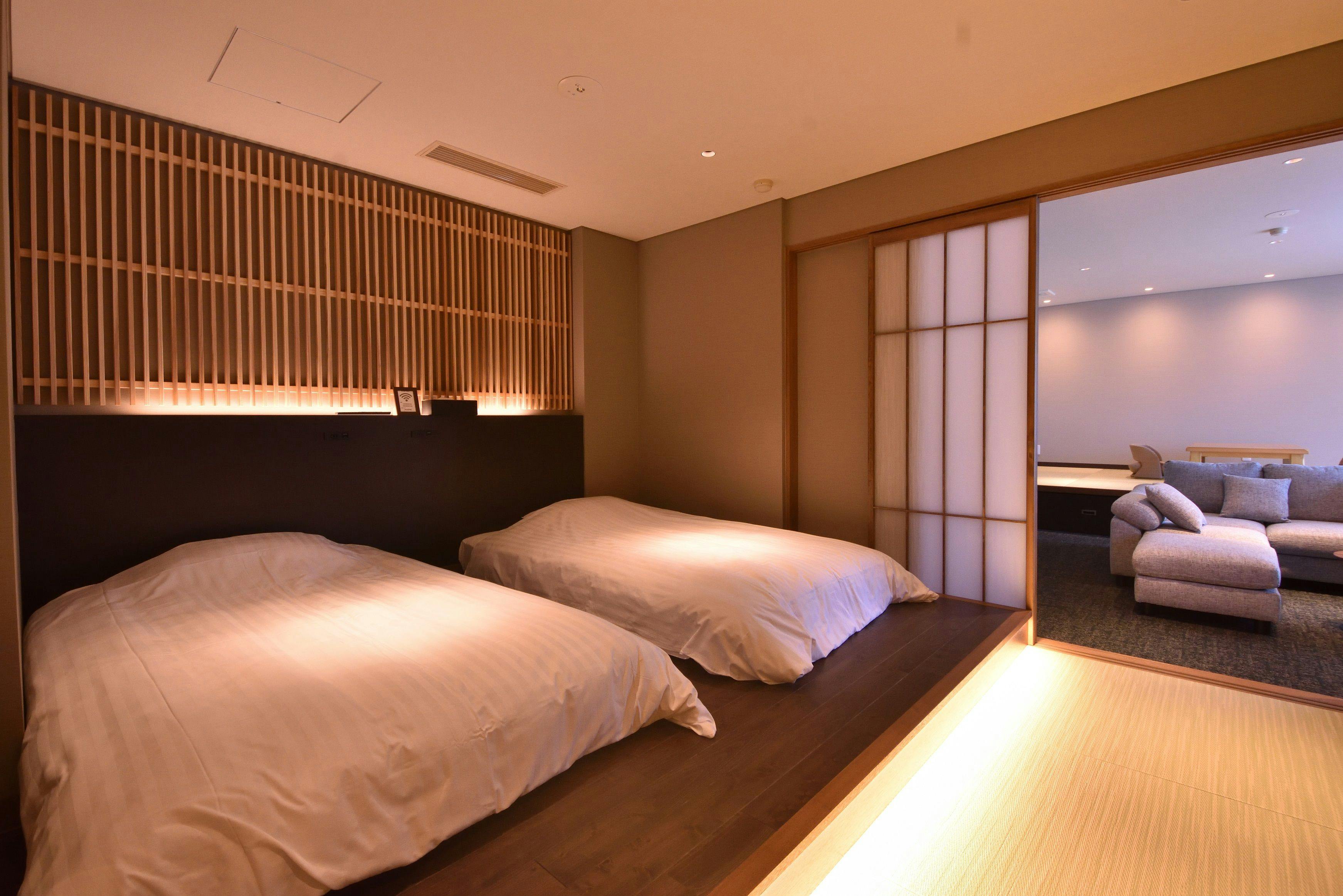 温泉付き特別室【清流の間】ベッドルーム