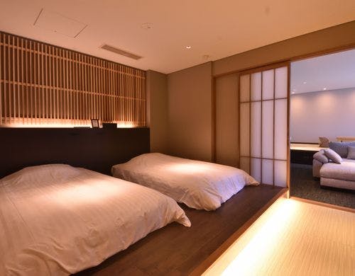 温泉付き特別室【清流の間】ベッドルーム