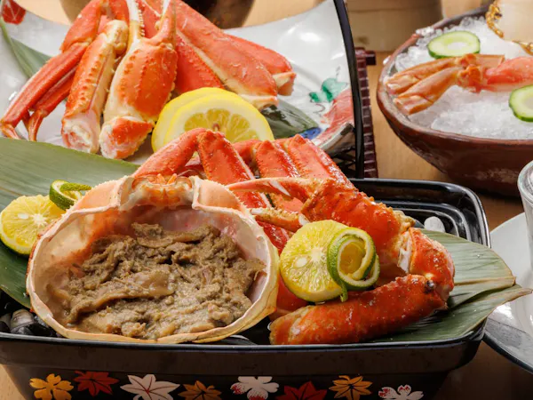 <夕食のみ・朝食なし>【白扇|蟹】蟹を味わい尽くす贅沢会席<蟹会席/半個室>展望ジャグジー付客室