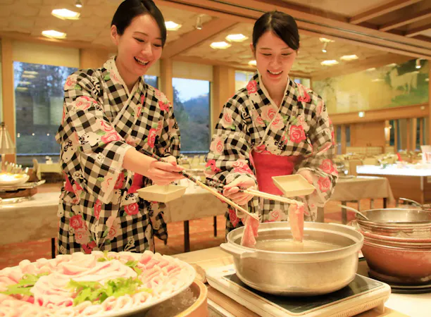【夕食バイキング】上州麦豚のしゃぶしゃぶ