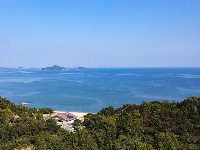 客室から見る多島美