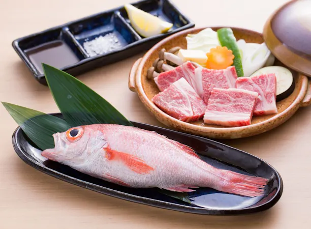島根和牛陶板焼き×のどぐろ煮付け