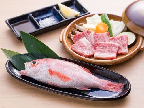 島根和牛陶板焼き×のどぐろ煮付け