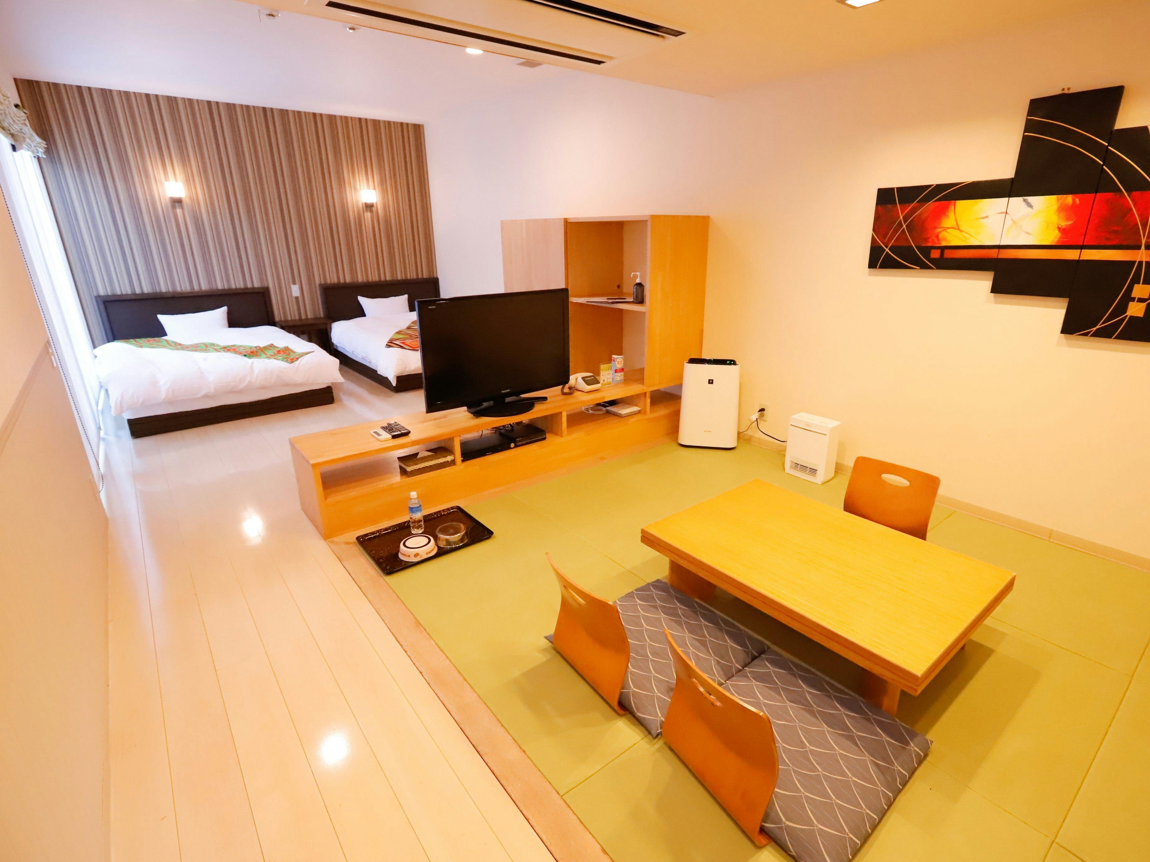 別府温泉 わんこの宿ゆるり 早割14 6600円off 九州厳選食材を ワンちゃん同伴okの個室食で 特選地獄会席プラン 露天風呂付離れbtype 洋室ツイン 和リビング 68平米 一休 Com