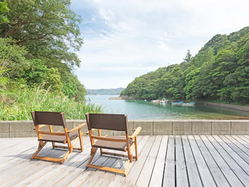 【はなれ月灯・部屋】ウッドデッキ