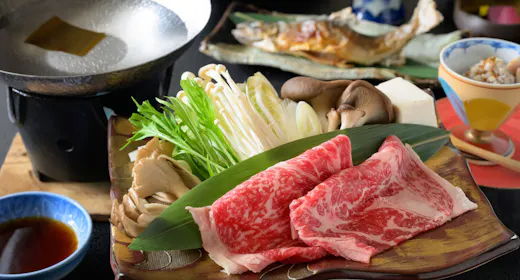 【温泉しゃぶしゃぶ会席】那須野ヶ原牛を温泉にくぐらせて味わう、滋養の創作会席<2食>