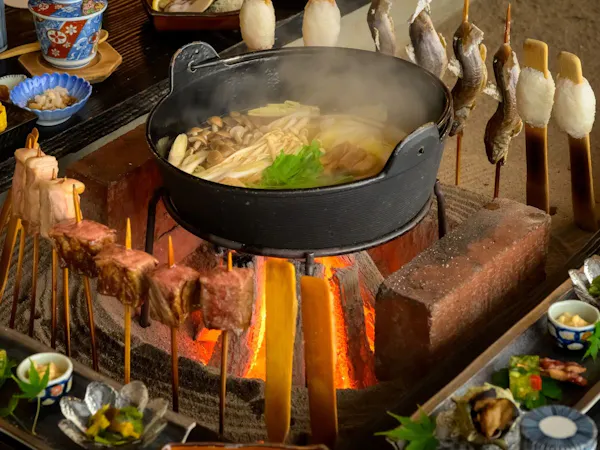 【夏のお得プラン|名物 炉端焼き】囲炉裏の火に免じて、少しお得に~熱い夏こそ、ご褒美を<2食>