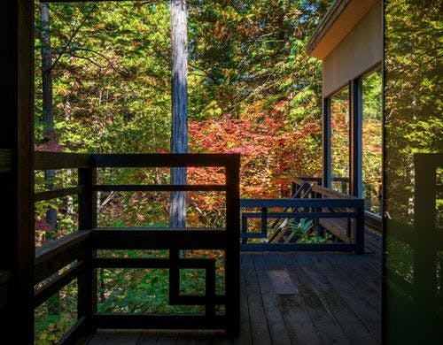 ・落水邸_リビング