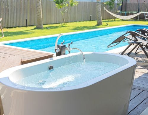 サウナの水風呂は、15度です。