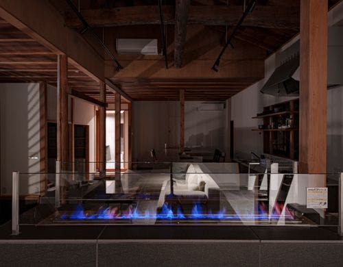 ・【暖炉】エコスマートファイヤーをご用意