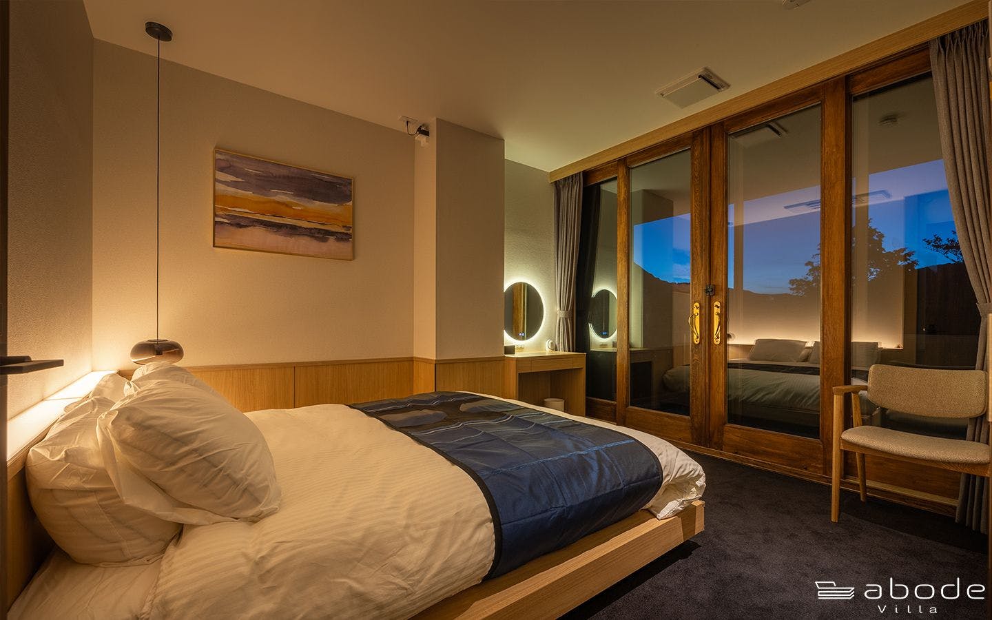 箱根に面したバルコニー付き客室