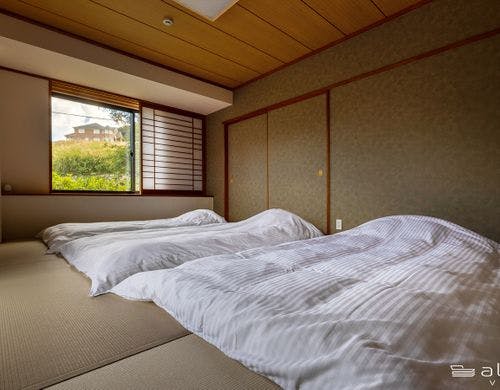 和室、最大4名様<BR>シングル布団4セット