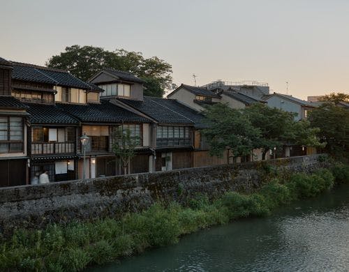 主計町茶屋街夕景
