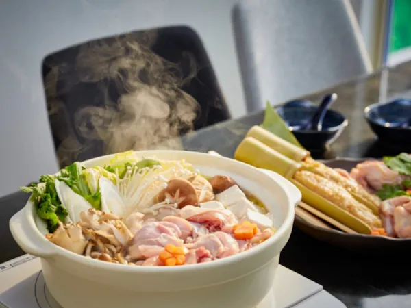 A棟:7月~9月【夕食:鶏塩鍋プラン】1日1組限 プール・サウナ・温泉付き貸切ヴィラ※最大8名様