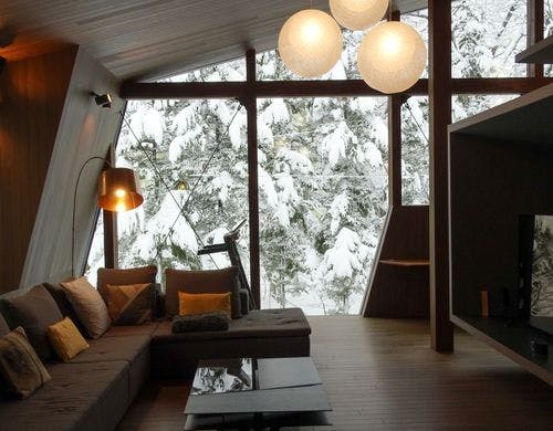 リビングからの雪景色