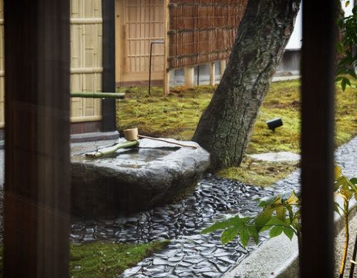 リビングから眺める石庭