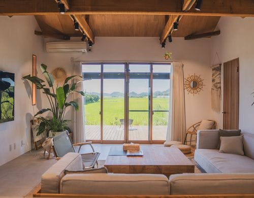 リビングから眺める景色にうっとりします。