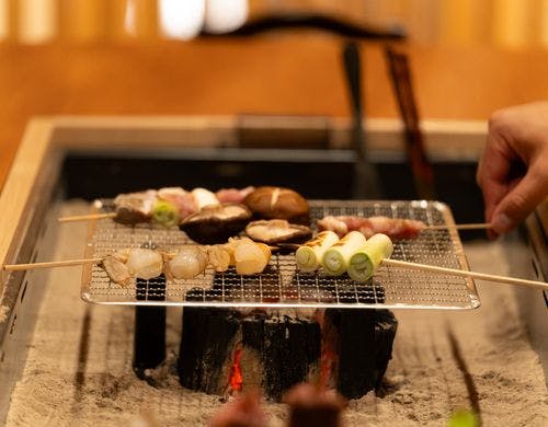 雪柳　囲炉裏食事