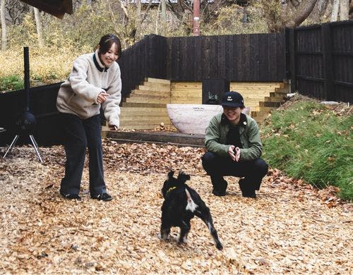ペットと入れる露天風呂とドッグラン付き