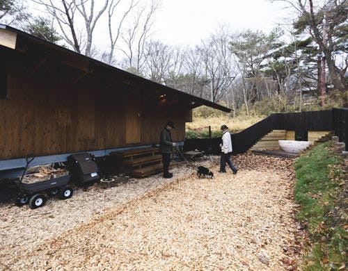 ペットと入れる露天風呂とドッグラン付き