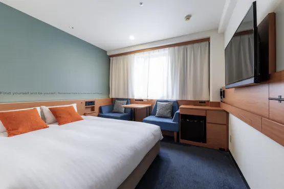 Kamar Double 15,5 m² Tempat tidur: 1 unit (160 cm × 195 cm)