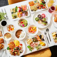 地中海風の朝食ビュッフェ