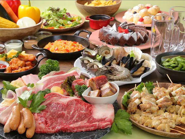 【夏宵BBQ】アルコールドリンクを片手に愉しむ、食べ飲み放題バーベキュー付プラン(2食付)