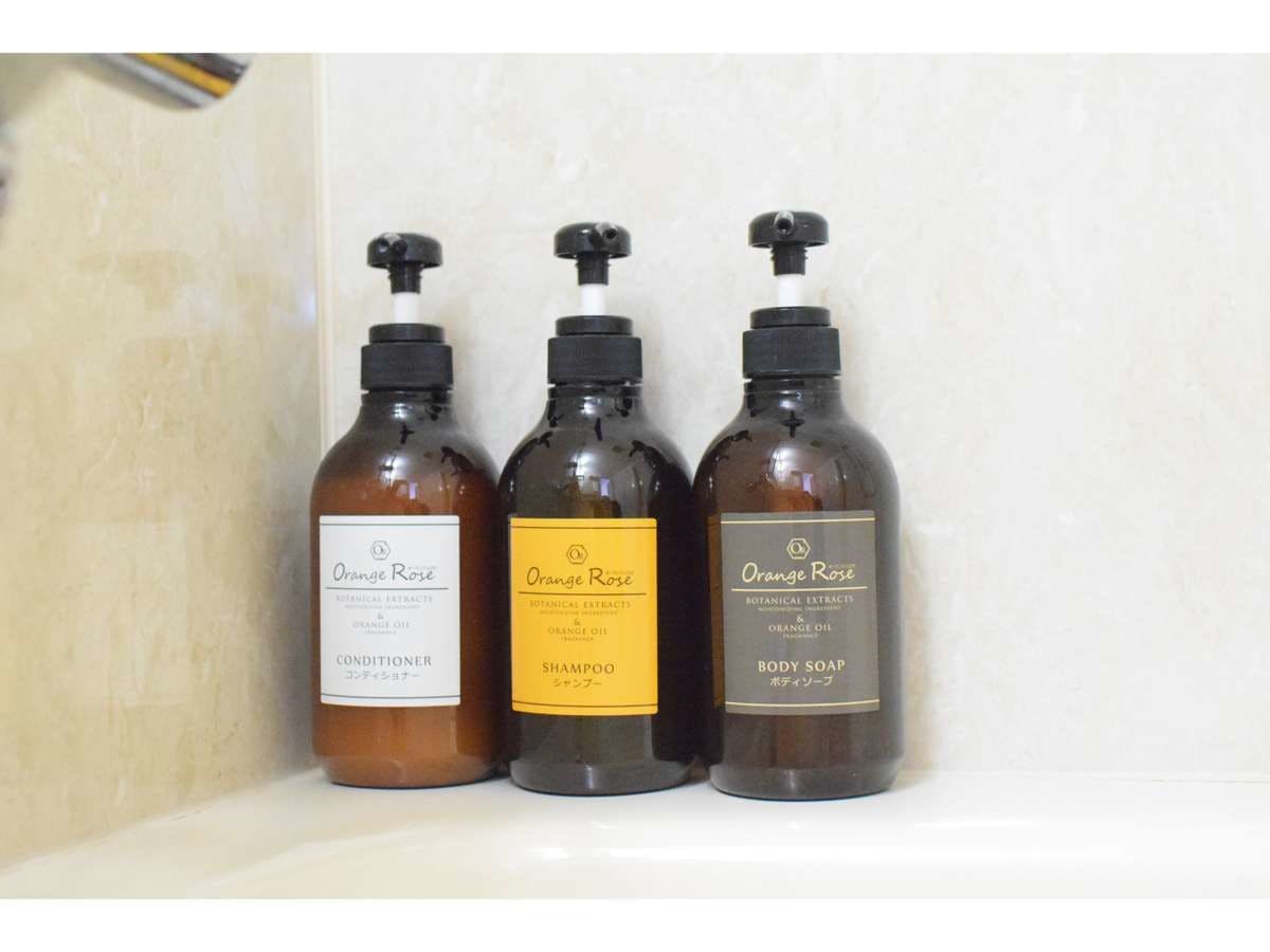 シャンプー、リンス、ボディーソープ
