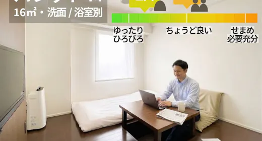 【16平米】パレットM(フロ/トイレ独立)