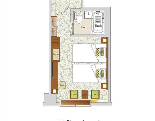 ＜客室内ユニットバス＞