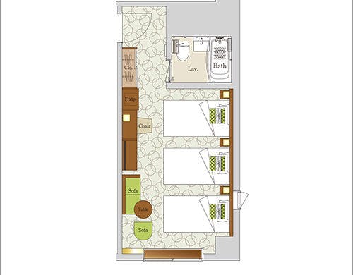 ＜客室内ユニットバス＞