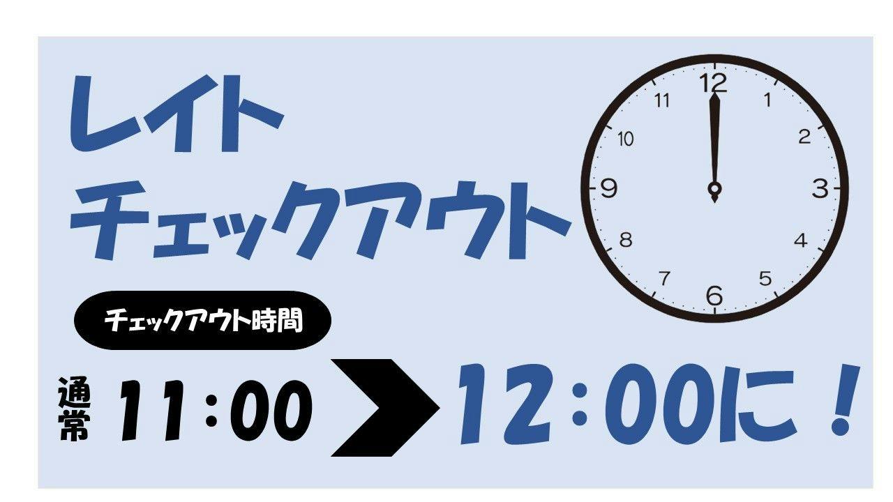 【レイトチェックアウト】～12:00レイトチェックアウトOK！宿泊プラン　素泊まり（禁煙）