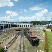 【鉄道博物館】-扇形車庫-