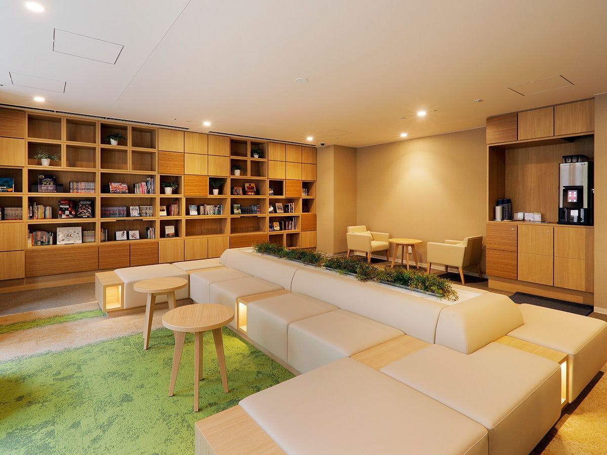 เลานจ์สำหรับผู้เข้าพักที่พักเท่านั้นที่สามารถผ่อนคลายได้อย่างสบาย