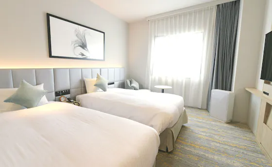 中等雙床房全景圖(白天)