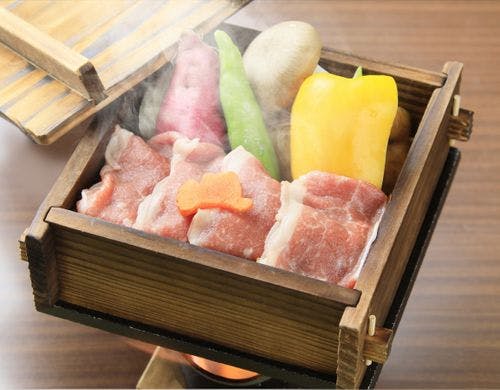 温泉せいろ蒸し【牛】の一例