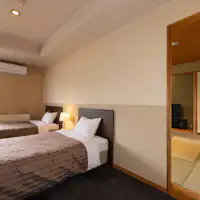 ห้องพักวิวทะเลสาบแบบญี่ปุ่นและตะวันตก (เตียงคู่ + เสื่อทาทามิ 10 เสื่อ ตัวอย่าง)