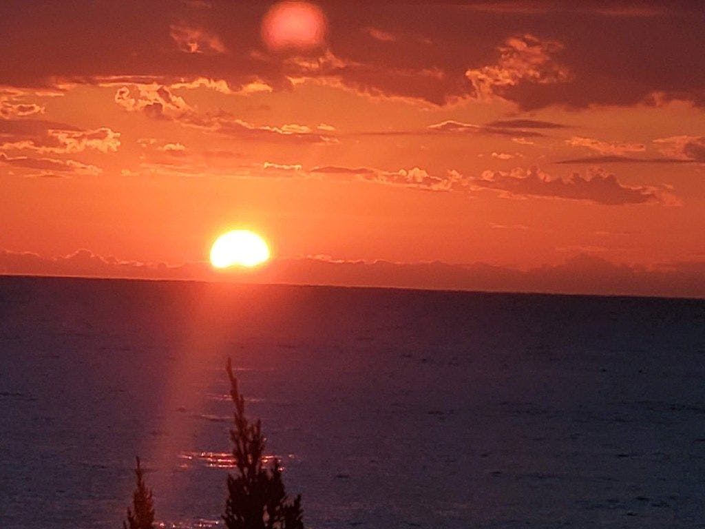 An example of the view from a first-floor guest room.